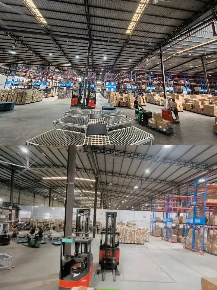 Illustrative Warehouse logistics scene
